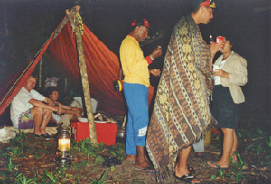 pulau Nao slapen onder een zeil