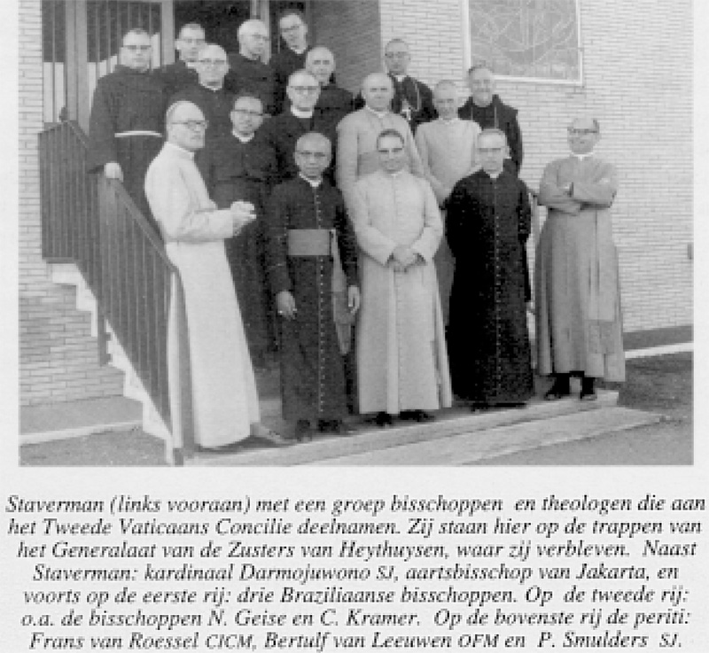 Bisschoppen en theologen die deelnamen aan het Tweede Vaticaans Concilie